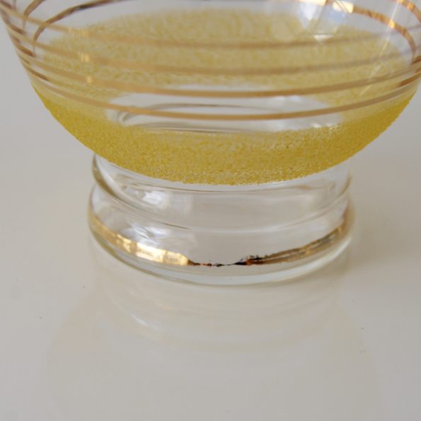 Coupelles en verre granité citron