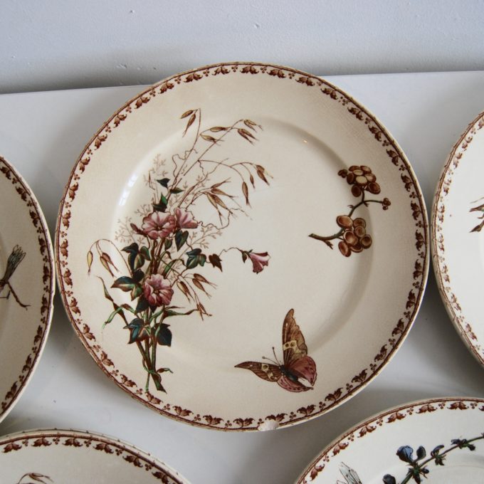 Assiettes Plates Sarreguemines Carmen Brocante Avenue