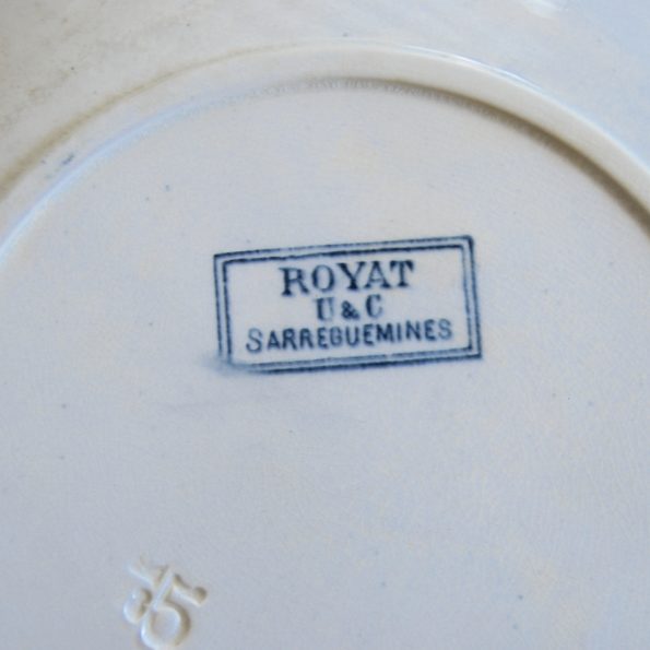 Assiettes et plat Sarreguemines modèle Royat