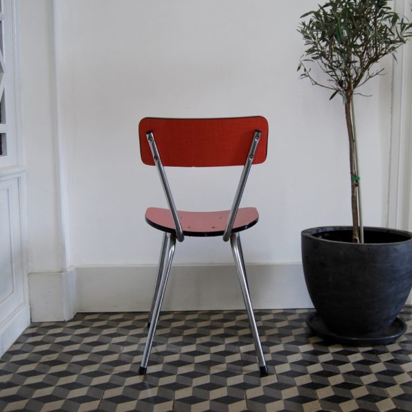 Chaise vintage formica rouge