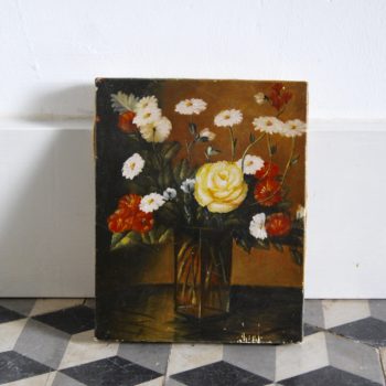 Peinture huile sur toile fleurs