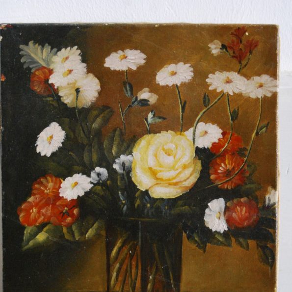 Peinture huile sur toile fleurs