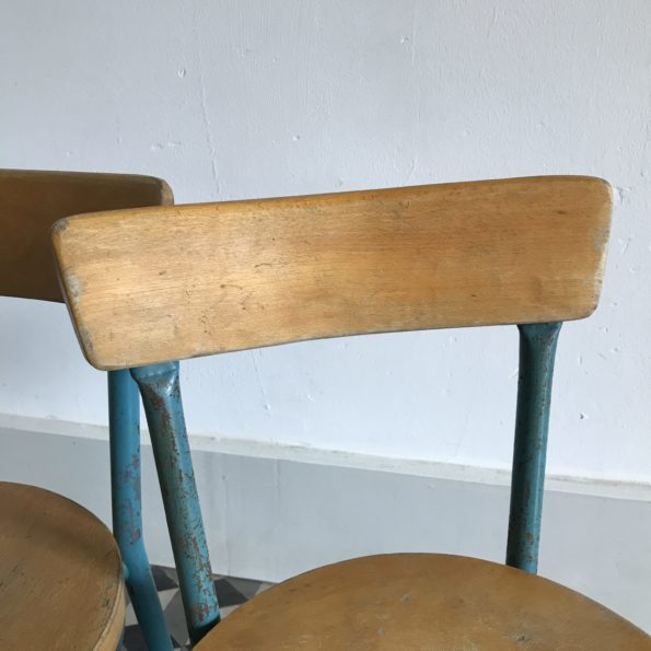 Chaise enfant vintage en bois et métal