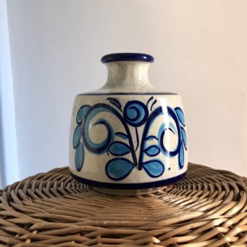 Vase céramique West Germany bleu