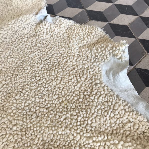 Peau de mouton tapis véritable naturelle vintage