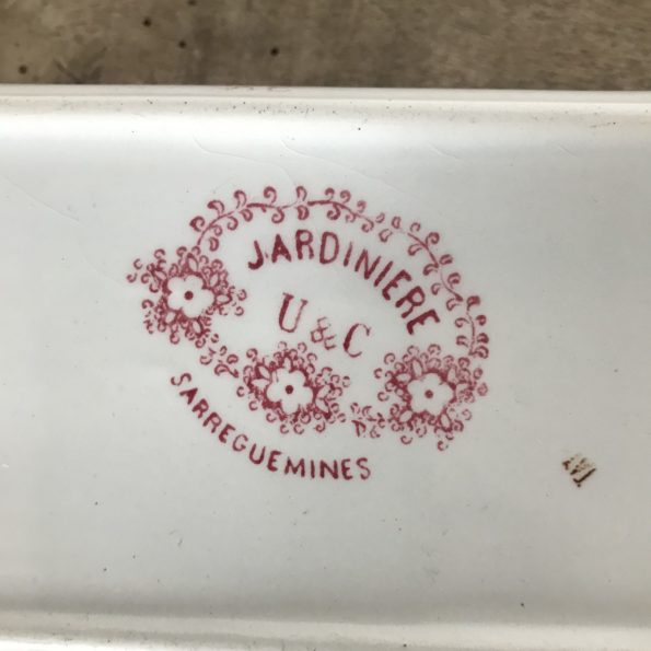 Ancienne boîte à brosses à dents Jardinière U&C Sarreguemines