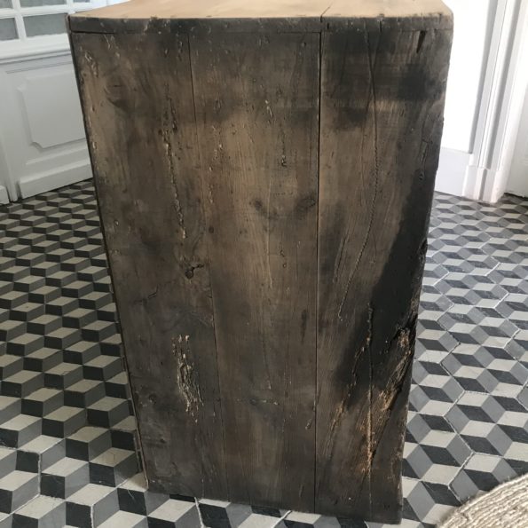 Ancien meuble de métier en bois à casiers vintage