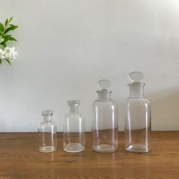 Flacon pharmacie apothicaire ancien en verre vase vintage