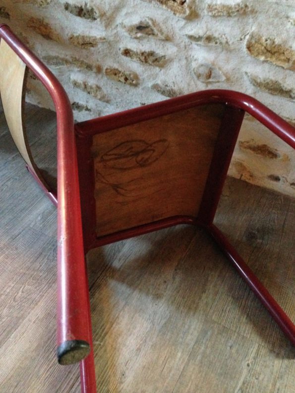 Chaise d'école vintage marque Mullca