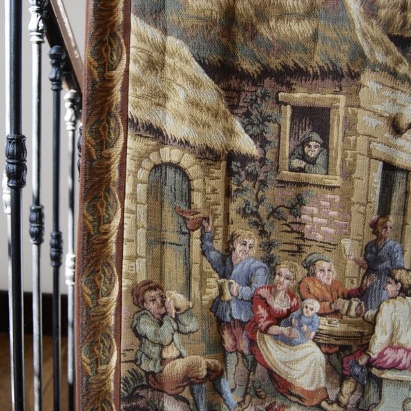 Ancienne tapisserie en laine et soie