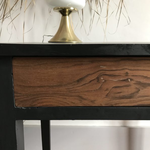 Table bureau en bois et noir peinture libéron