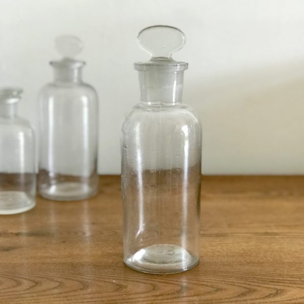 Flacon pharmacie apothicaire ancien en verre vase vintage