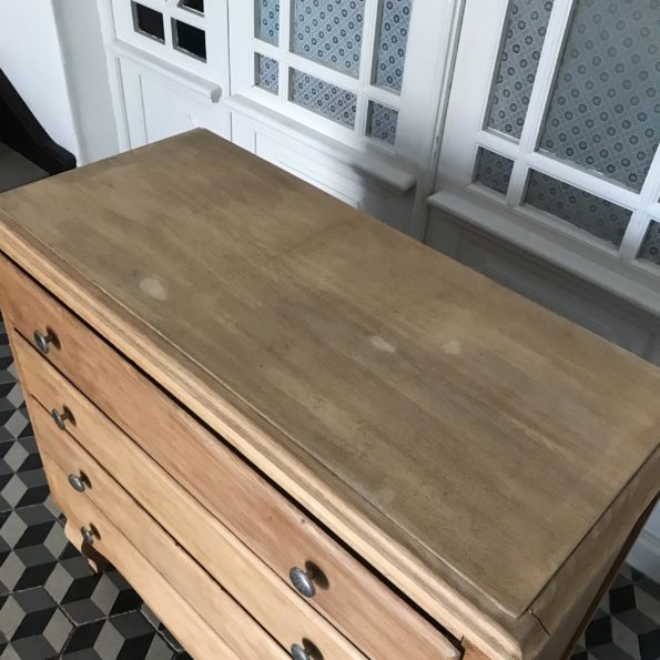 Commode en bois vintage 4 tiroirs