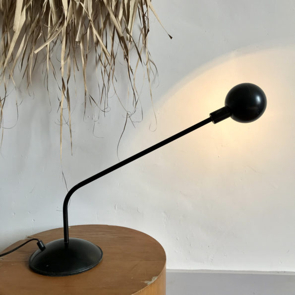 Lampe de bureau vintage en métal noir