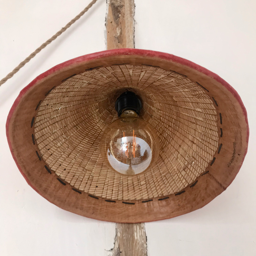Suspension chapeau paille japonais - Brocante Avenue