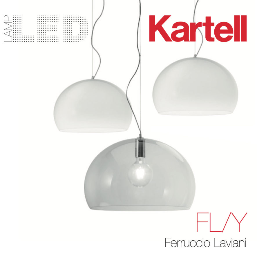 Suspension modèle FL/Y pour Kartell du designer italien Ferruccio Laviani